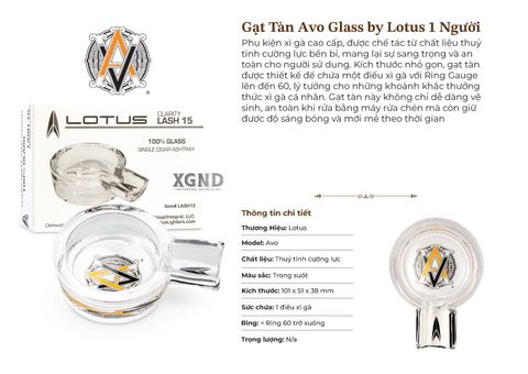 Gạt Tàn Avo Glass by Lotus Chính Hãng - Gạt Tàn Cigar Cho 1 Người