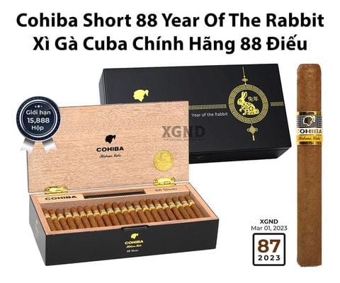 Cigar Cohiba Short 88 Year Of The Rabbit - Xì Gà Cuba Chính Hãng 88 Điếu