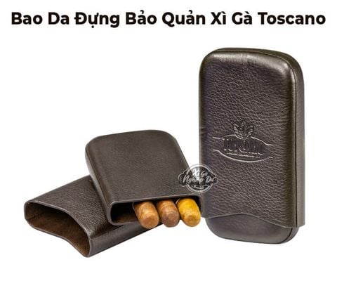 Bao Da Đựng Xì Gà Du Lịch Toscano - Phụ Kiện Bảo Quản Xì Gà Giá Rẻ