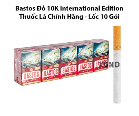 Thuốc lá Bastos Đỏ 10K International Edition - Thuốc Lá Bastos Đỏ Chính Hãng
