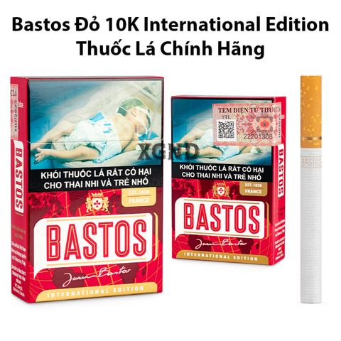 Thuốc lá Bastos Đỏ 10K International Edition - Thuốc Lá Bastos Đỏ Chính Hãng