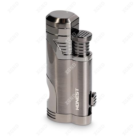 Bật Lửa Khò Xì Gà 2 Tia Honest Có Đục - Phụ Kiện Xì Gà Chuyên Dụng