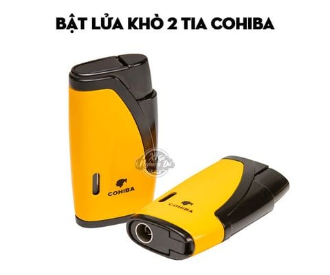 Bật lửa khò 2 tia kèm đồ đục xì gà - Dụng cụ xì gà chuyên dụng