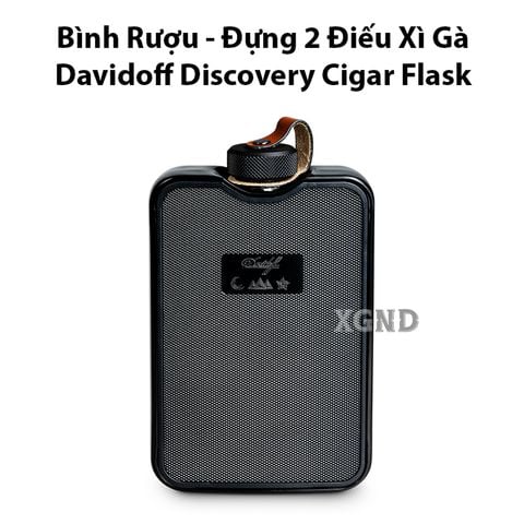 Bình Rượu Đựng 2 Điếu Xì Gà Davidoff Discovery Cigar Flask Chính Hãng