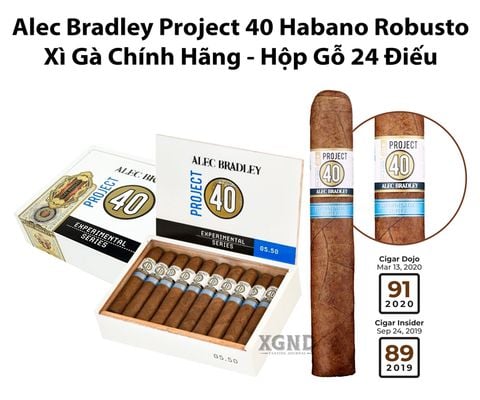 Cigar Alec Bradley Project 40 05.50 Habano Robusto - Xì Gà Chính Hãng
