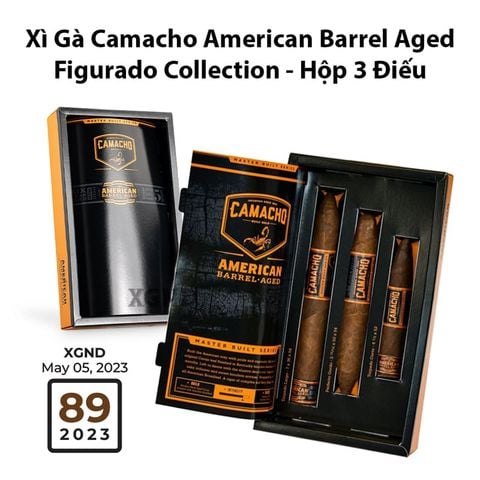 Cigar Camacho American Barrel Aged Figurado Assortment - Hộp 3 Điếu Xì Gà Chính Hãng