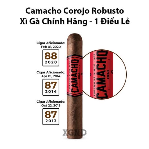 Cigar Camacho Corojo Robusto - Xì Gà Honduras Chính Hãng