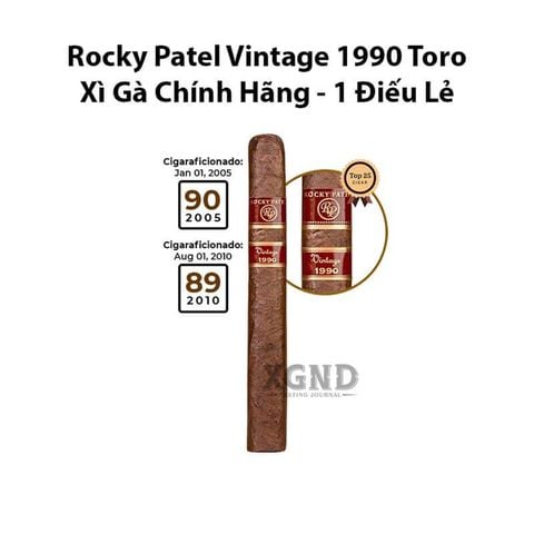 Cigar Rocky Patel Vintage 1990 Toro - Xì Gà Chính Hãng - 1 Điếu Lẻ