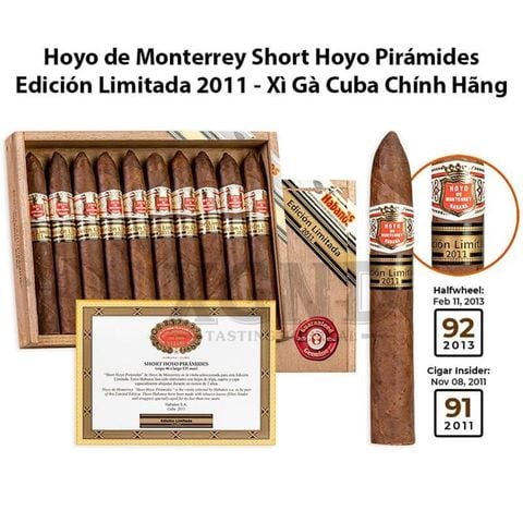 Cigar Cuba Hoyo De Monterrey Short Hoyo Piramides Edicion Limitada 2011 -  Xì Gà Cuba Chính Hãng - Hộp 10 Điếu