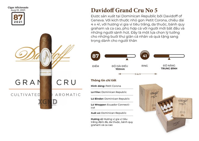 Cigar Davidoff Grand Cru No 5