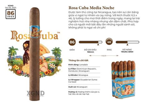 Cigar Rosa Cuba Media Noche - Xì Gà Chính Hãng
