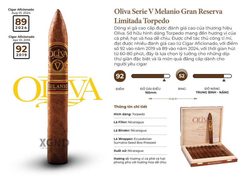 Cigar Oliva Serie V Melanio Gran Reserva Limitada Torpedo