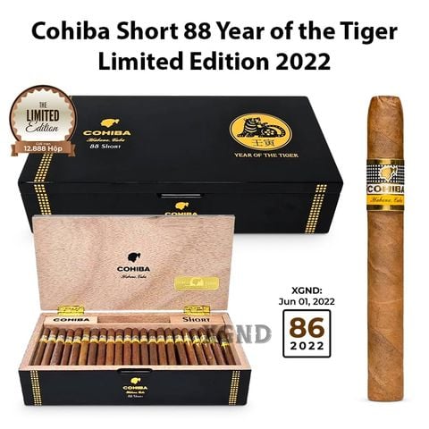 Cigar Cohiba Short 88 Year Of The Tiger - Xì Gà Cuba Chính Hãng