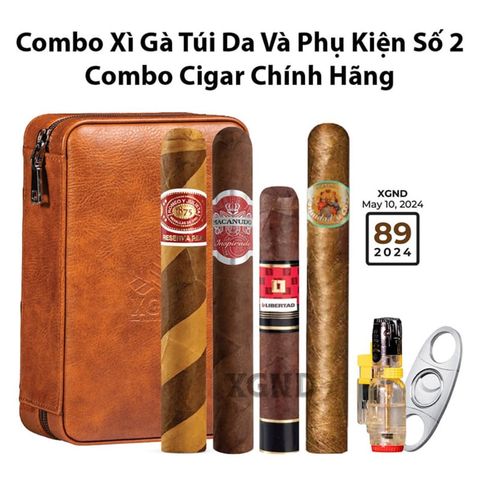 Combo Xì Gà Túi Da Và Phụ Kiện Số 2 - Combo Cigar Chính Hãng