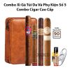 Combo Xì Gà Túi Da Và Phụ Kiện Số 5 - Combo Cigar Cao Cấp