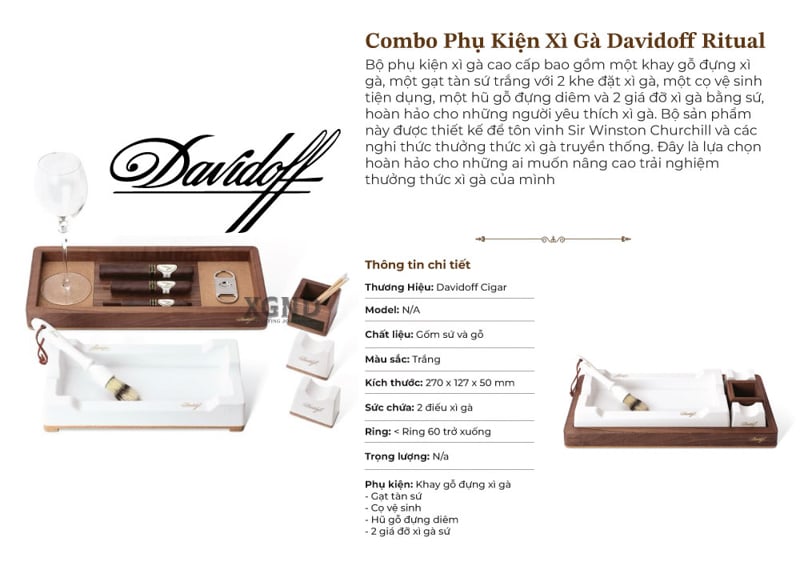 Combo Phụ Kiện Xì Gà Davidoff Ritual Set Chính Hãng