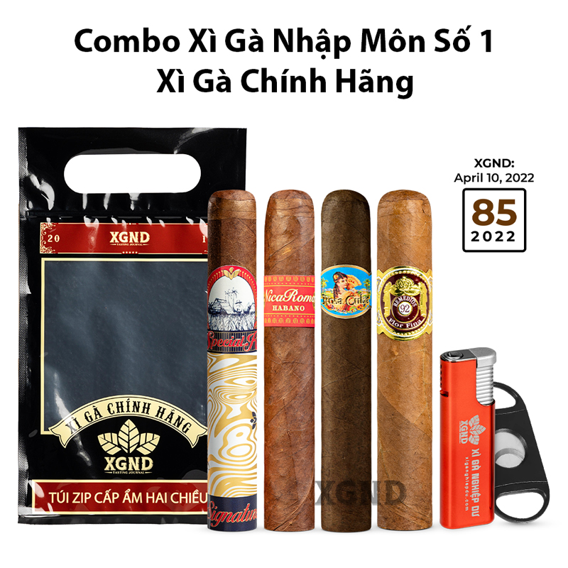 Combo Xì Gà Nhập Môn No 1 - Xì Gà Dành Cho Người Mới Kèm Túi Ủ XGND