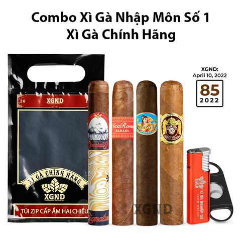 Combo Xì Gà Nhập Môn No 1 - Xì Gà Dành Cho Người Mới Kèm Túi Ủ XGND