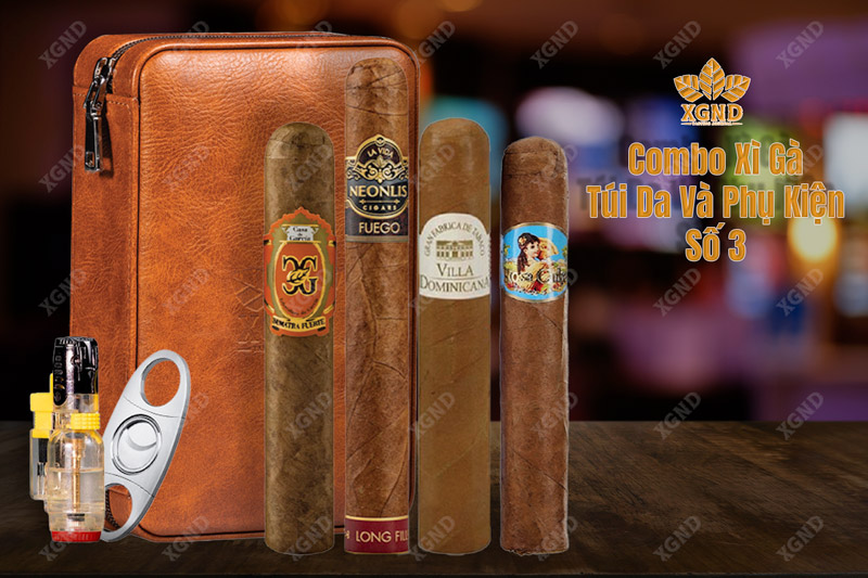 Combo Xì Gà Túi Da Và Phụ Kiện Số 3