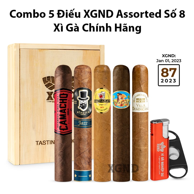 Combo 5 Điếu XGND Assorted Số 8 Chính Hãng