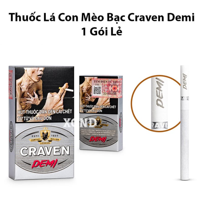 Thuốc Lá Con Mèo Bạc Craven Demi - Thuốc Lá Chính Hãng