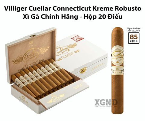 Cigar Villiger Cuellar Connecticut Kreme Robusto - Xì Gà Chính Hãng