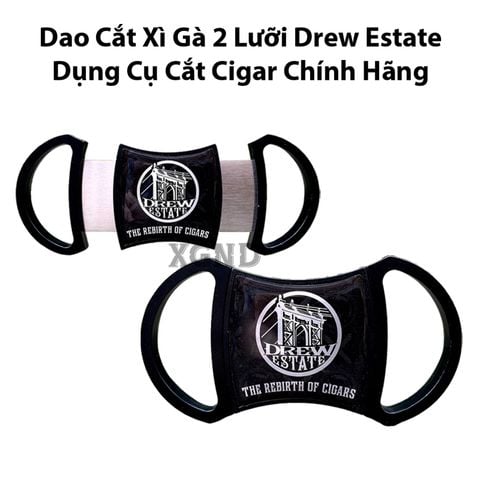 Dao Cắt Xì Gà 2 Lưỡi Drew Estate Cigar Cutter and Stand - Dụng Cụ Cắt Cigar Chính Hãng