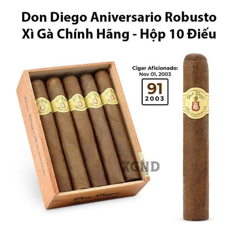 Cigar Don Diego Aniversario Robusto - Xì Gà Dominica Chính Hãng