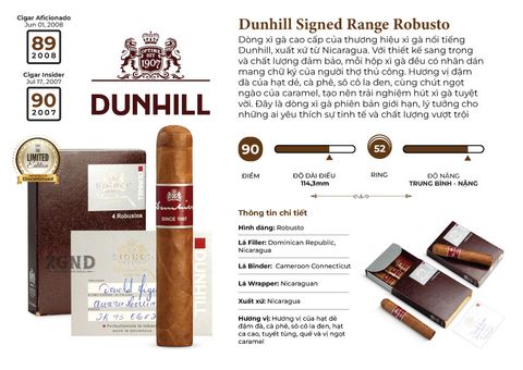 Cigar Dunhill Signed Range Robusto - Xì Gà Chính Hãng
