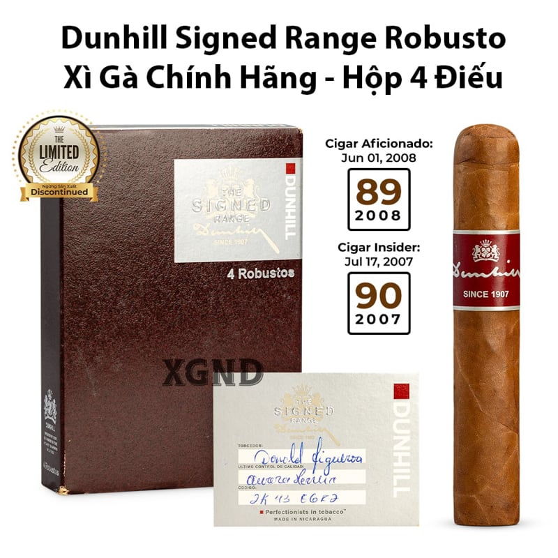 Cigar Dunhill Signed Range Robusto - Xì Gà Chính Hãng