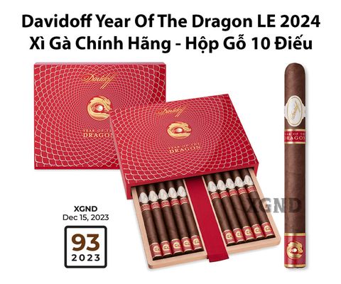 Cigar Davidoff Year Of The Dragon Limited Edition 2024 - Xì Gà Chính Hãng - Hộp Gỗ 10 Điếu