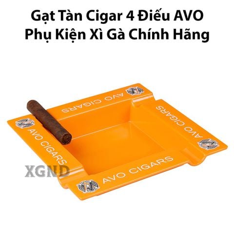 Gạt Tàn Cigar 4 Điếu AVO Melamine Ashtray Orange Chính Hãng - Phụ Kiện Xì Gà
