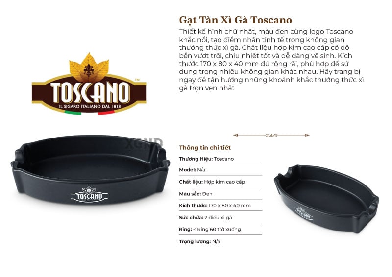 Gạt Tàn Xì Gà Toscano Chính Hãng