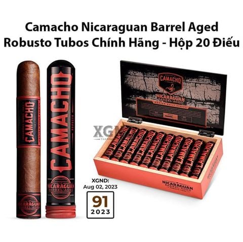Cigar Camacho Nicaraguan Barrel Aged Robusto Tubos - Xì Gà Chính Hãng