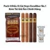 Pack 4 Điếu Xì Gà Hoyo Excalibur No.1 Chính Hãng Kèm Túi Giữ Ẩm