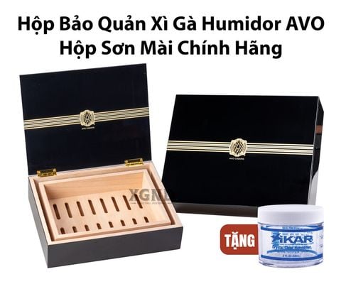 Hộp Bảo Quản Xì Gà Humidor AVO - Hộp Sơn Mài Chính Hãng