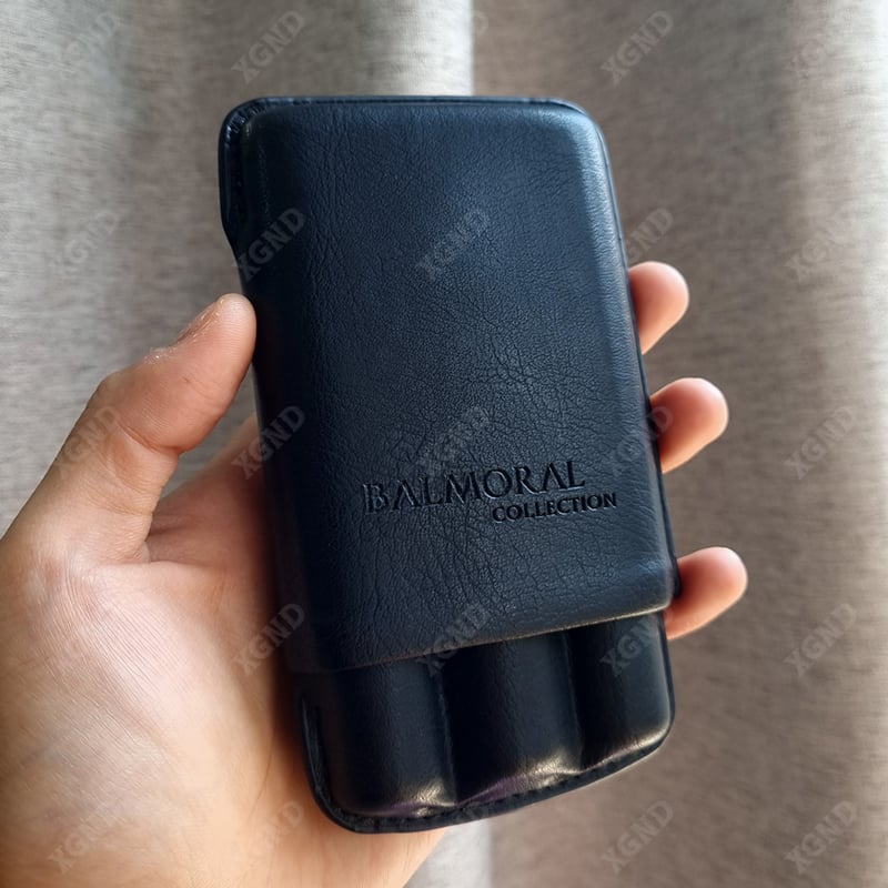 Hộp Đựng Xì Gà Cầm Tay 3 Điếu Balmoral Bằng Da