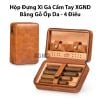 Hộp Humidor XGND Đựng Cigar Cầm Tay Bằng Gỗ Ốp Da Có Kèm Khay Giữ Ẩm