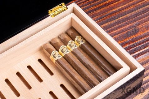 Hộp Bảo Quản Xì Gà Humidor AVO - Hộp Sơn Mài Chính Hãng