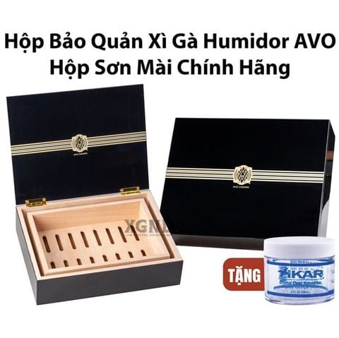 Hộp Bảo Quản Xì Gà Humidor AVO - Hộp Sơn Mài Chính Hãng