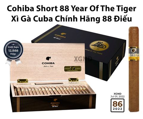 Cigar Cohiba Short 88 Year Of The Tiger - Xì Gà Cuba Chính Hãng 88 Điếu