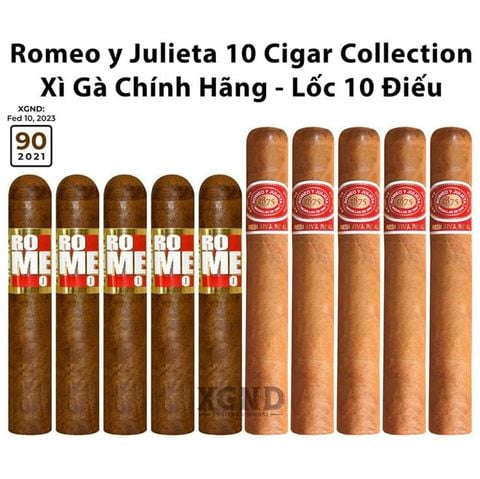 Cigar Romeo y Julieta 10 Cigar Collection - Lốc 10 Điếu - Xì Gà Chính Hãng