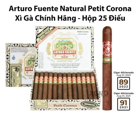 Cigar Arturo Fuente Natural Petit Corona - Xì Gà Chính Hãng