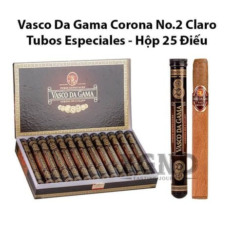 Cigar Vasco da Gama Corona No 2 Claro Tubos Especiales Chính Hãng