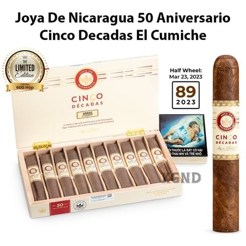 Cigar Joya De Nicaragua Cinco Decadas 50 Aniversario El Cumiche - Xì Gà Chính Hãng