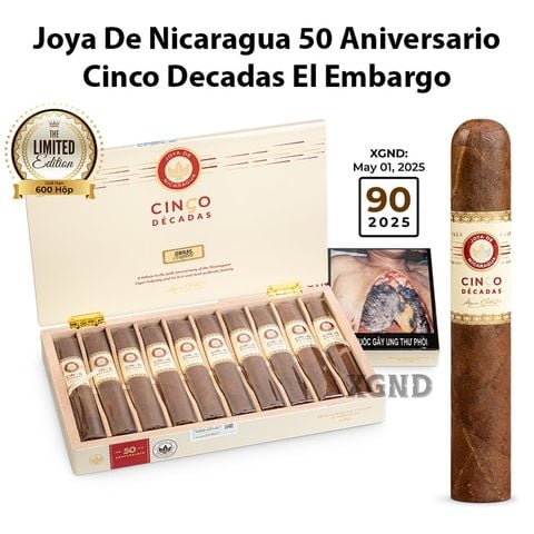 Cigar Joya De Nicaragua Cinco Decadas 50 Aniversario El Embargo - Xì Gà Chính Hãng