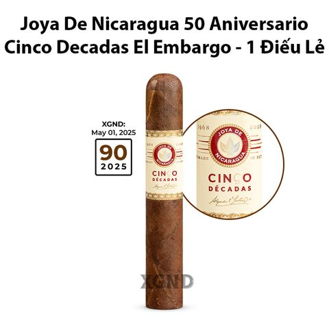 Cigar Joya De Nicaragua Cinco Decadas 50 Aniversario El Embargo - Xì Gà Chính Hãng