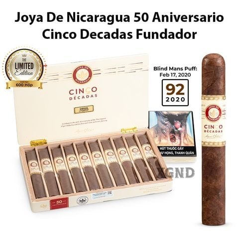 Cigar Joya De Nicaragua Cinco Decadas 50 Aniversario Fundador - Xì Gà Chính Hãng