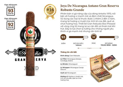 Cigar Joya De Nicaragua Antano Gran Reserva Robusto Grande - Xì Gà Chính Hãng