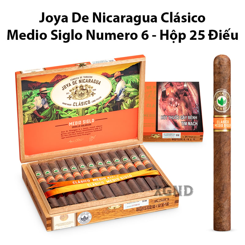 Cigar Joya De Nicaragua Clasico Medio Siglo Numero 6 - Xì Gà Chính Hãng